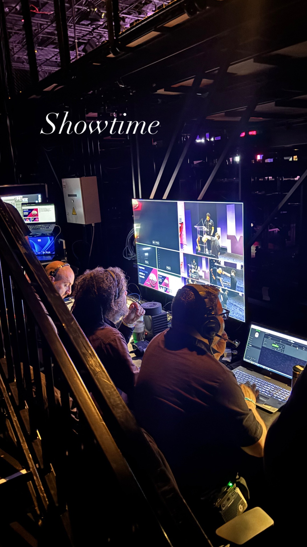 Broadcast control room during Impact